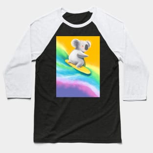 Surfing Rainbow Koala Baseball T-Shirt